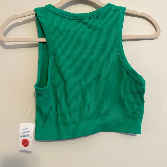 NWT Ambiance Green Sleeveless Ribbed Crop Top - Picture 8 of 8